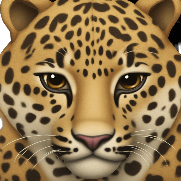 Un corazón con manchas de leopardo  emoji