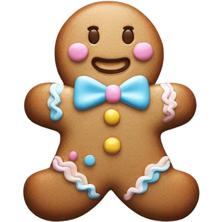 pastel ginger bread man emoji