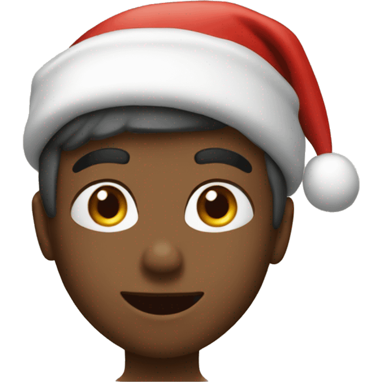 boy in santa hat emoji