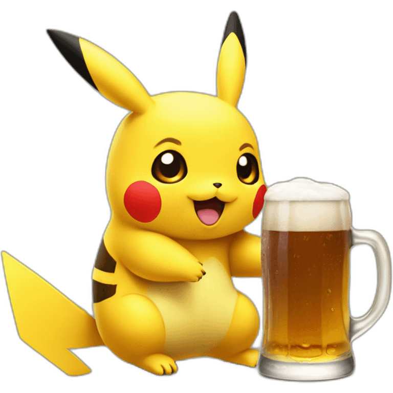 pikachu dring beer emoji