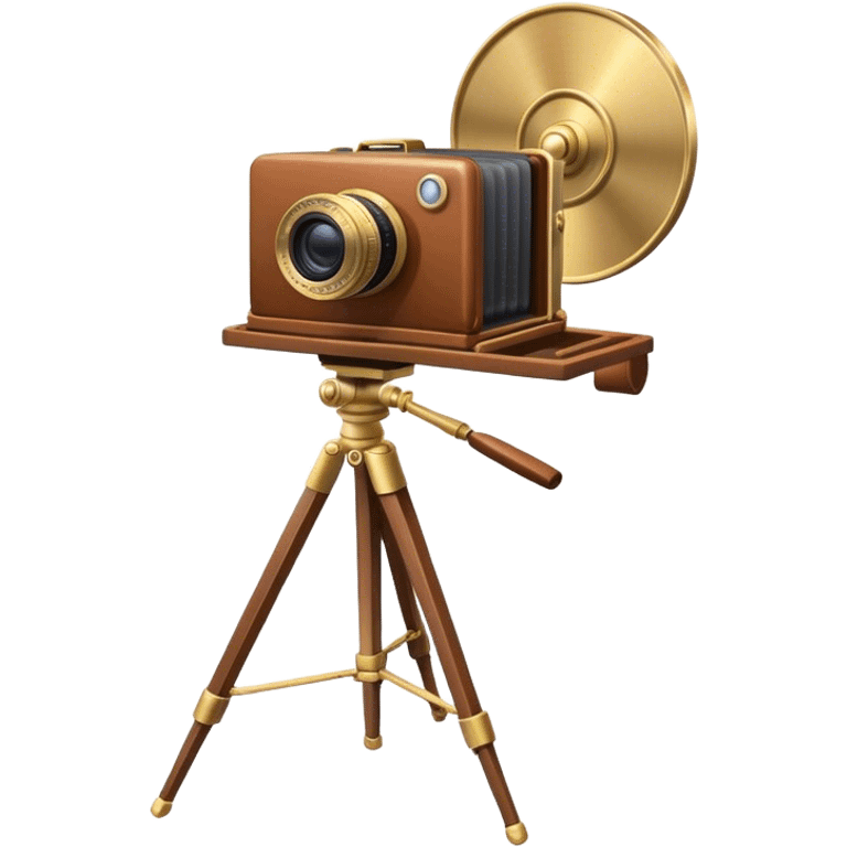 Cazneaux plate camera on tripod emoji