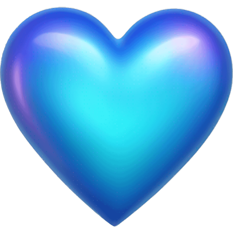 Iridescent blue heart emoji