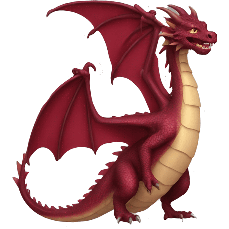 Burgundy dragon emoji