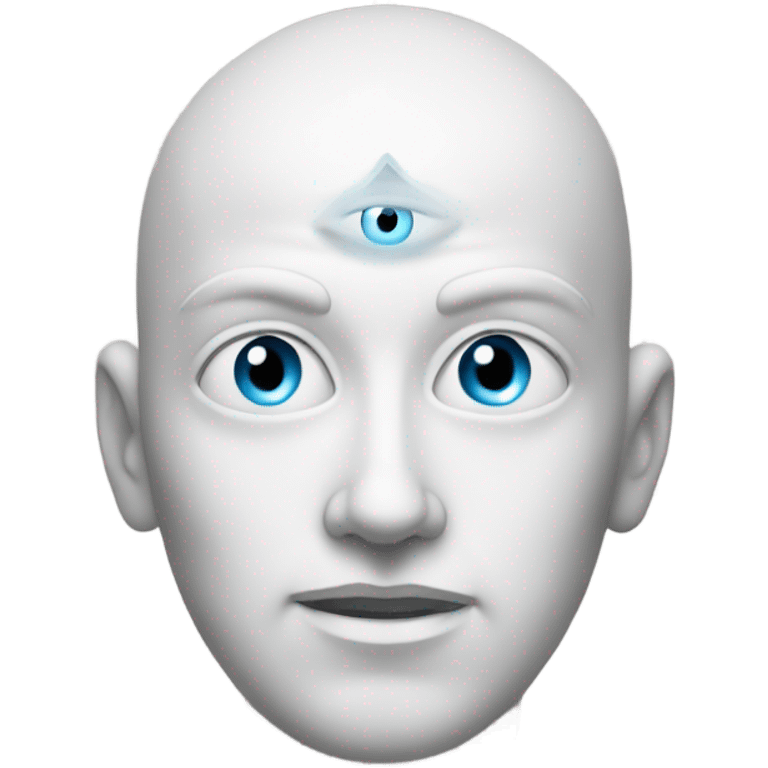 white person with third eye open emoji