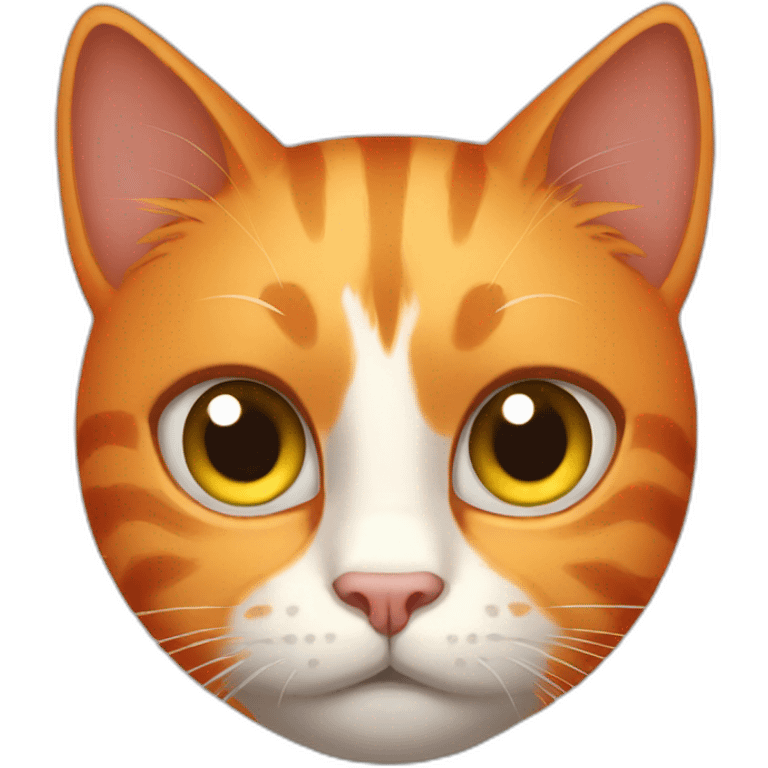 Orange cat with gloomy eyes emoji