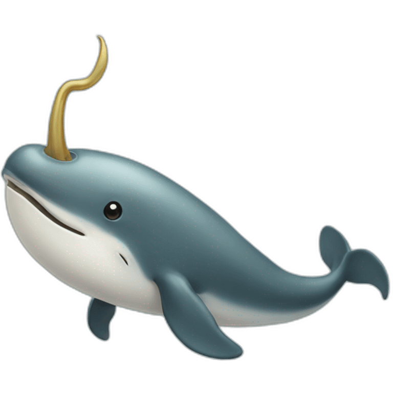 Narwhale with a horn emoji