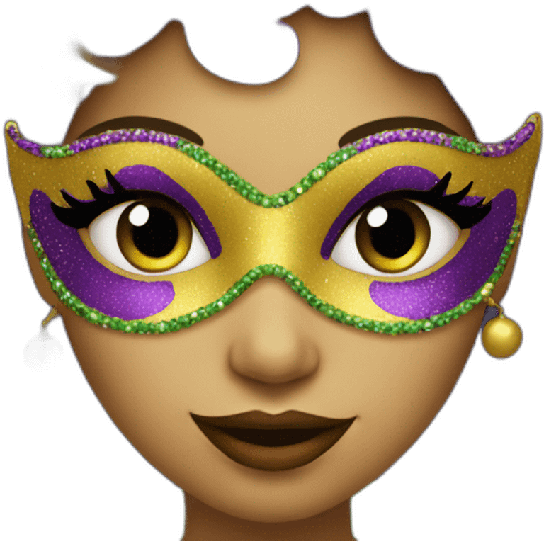 Mardi gras girl emoji