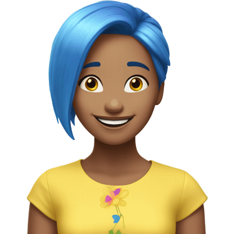 Disney Pixar character Joy from inside out emoji