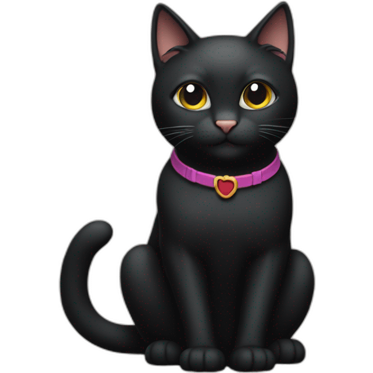 Black cat with three pattes emoji