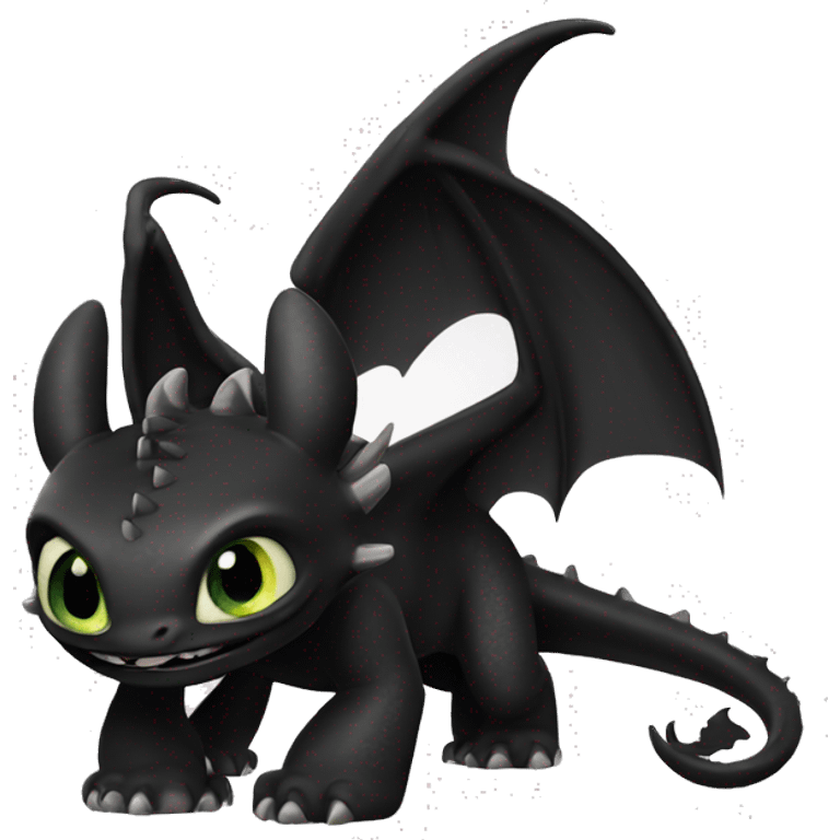 Toothless from How To Train Your Dragon emoji