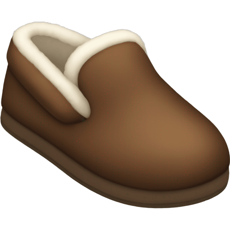 brown winter time slippers emoji