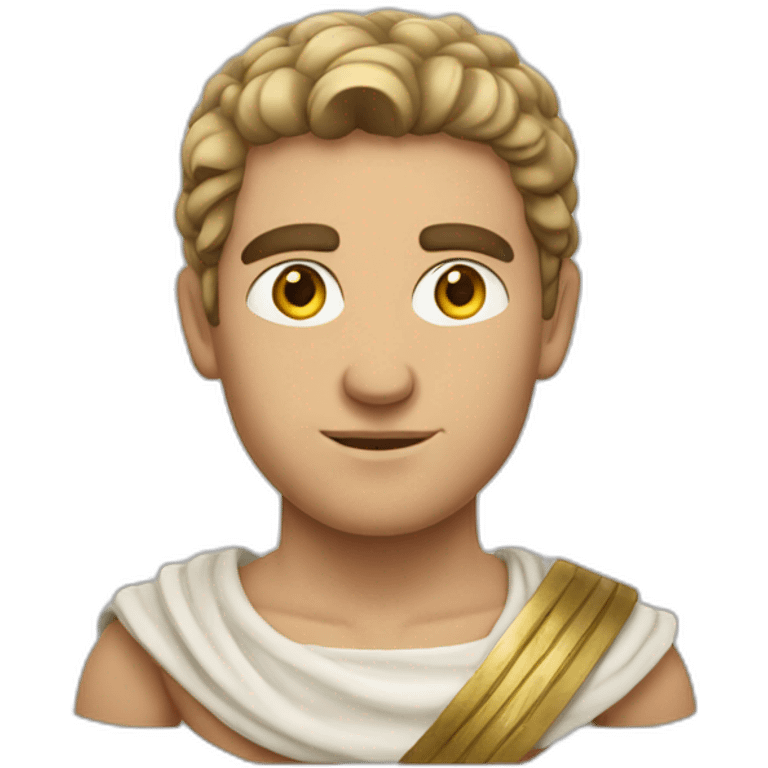 strong young caucasian ancient greek man emoji