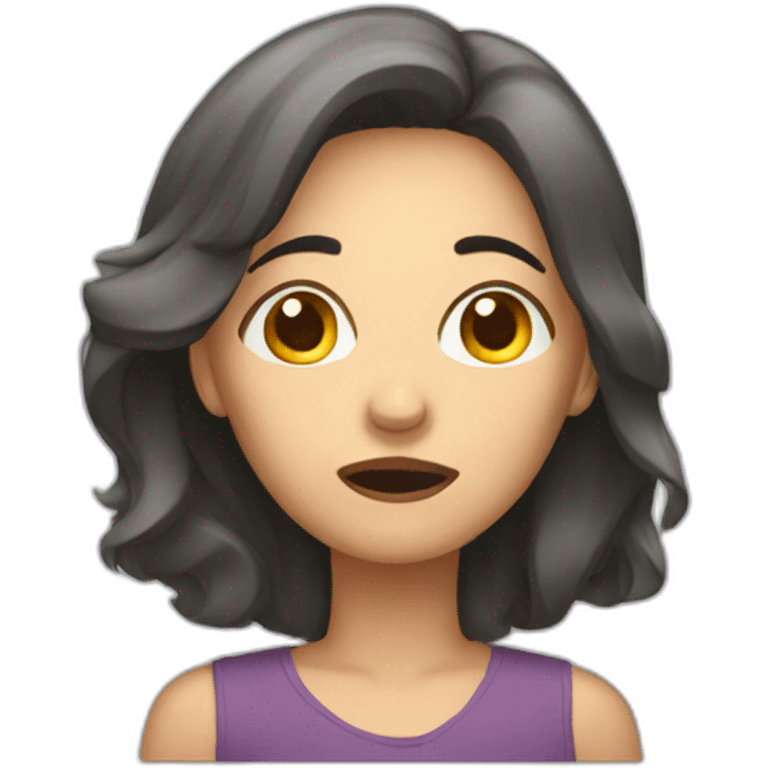 woman tired emoji