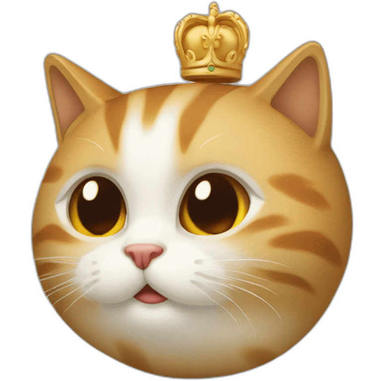 Un chat en pleine possession du crâne de la reine emoji