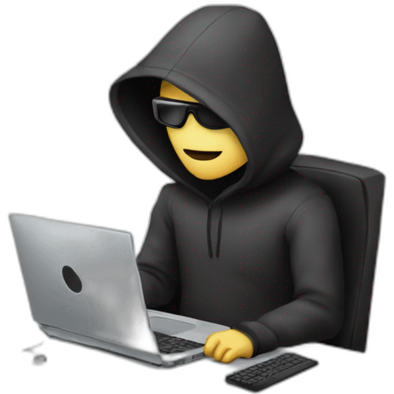 hacker wih computer emoji