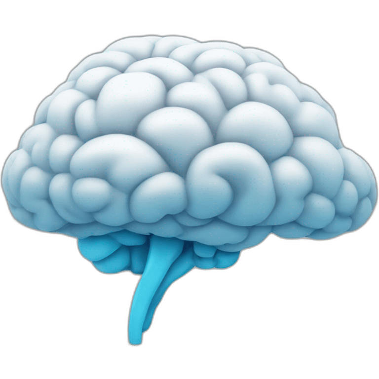 a brain with a cloud emerging from the back emoji