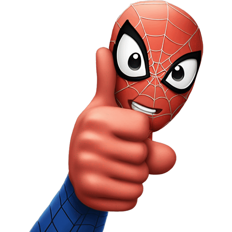 Spider-Man with thumbs up emoji