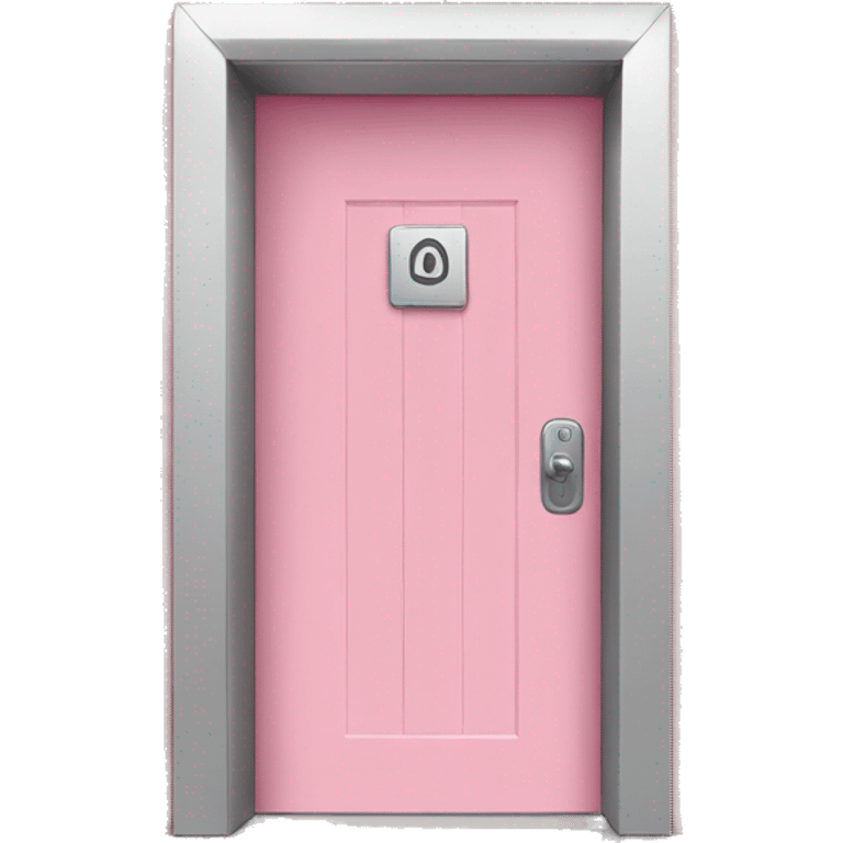 pink door to women's public restroom emoji