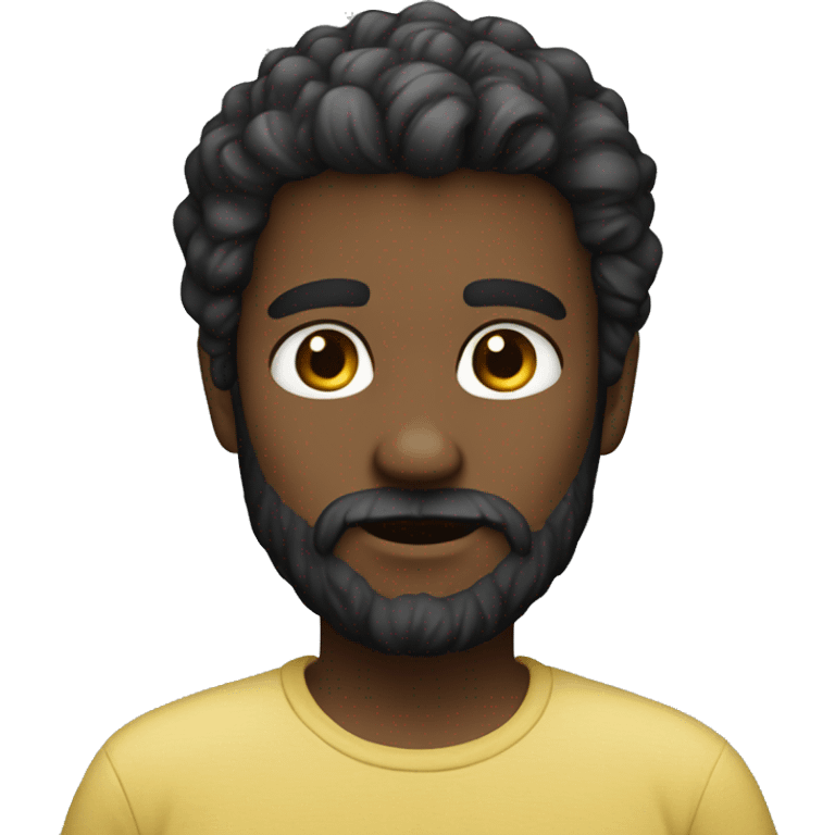 casual gaze of a bearded boy fruity emoji