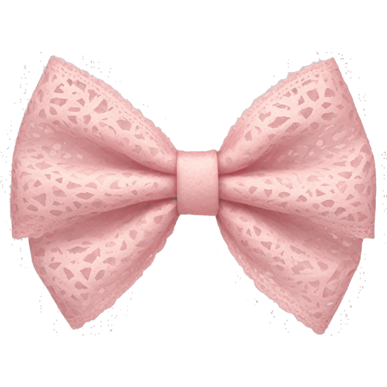 light pink lacy bow emoji