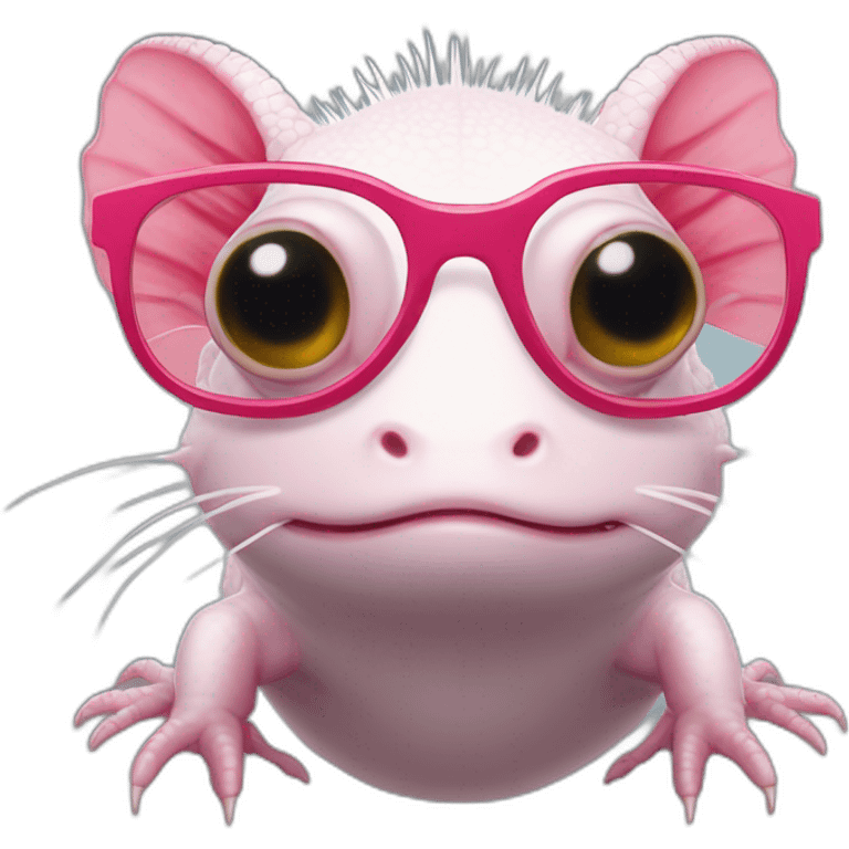 Axolotl avec des lunettes de soleil emoji