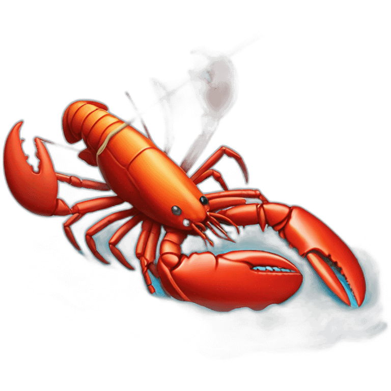 Lobster playing paddle emoji