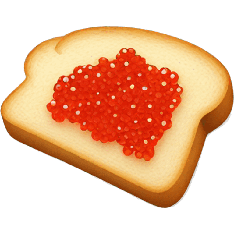 One Slice of bread with red caviar emoji