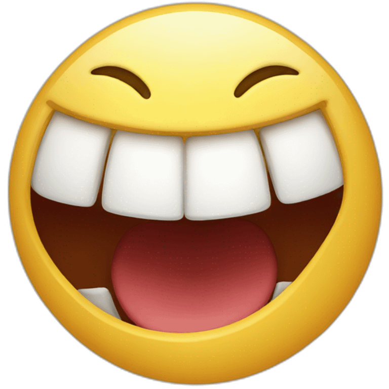 Laughing mouth emoji