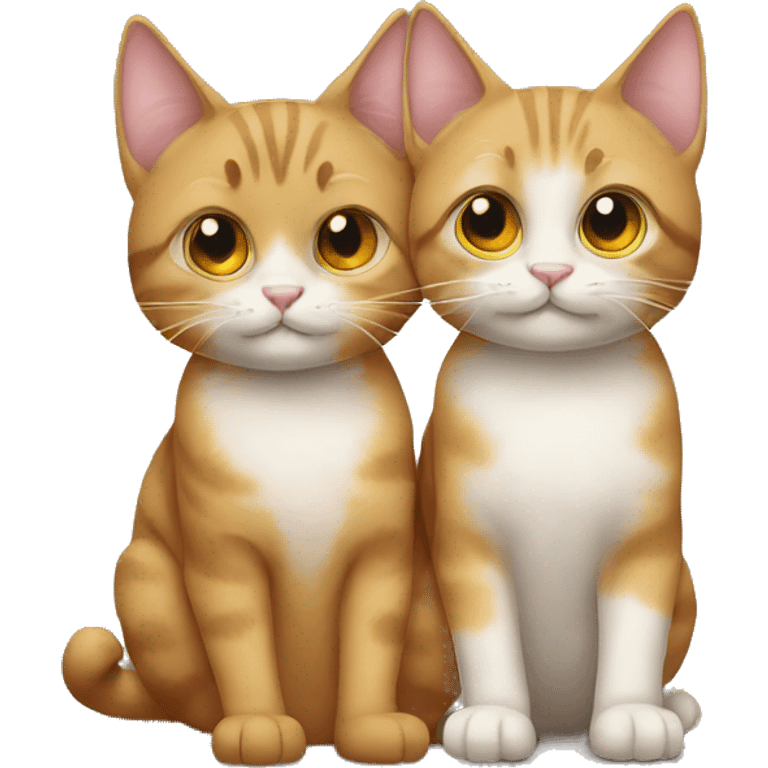 2 cat bestfriends emoji