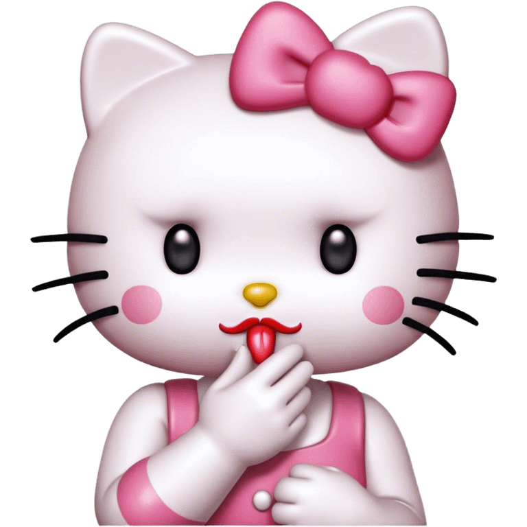 hello kitty blow kiss emoji