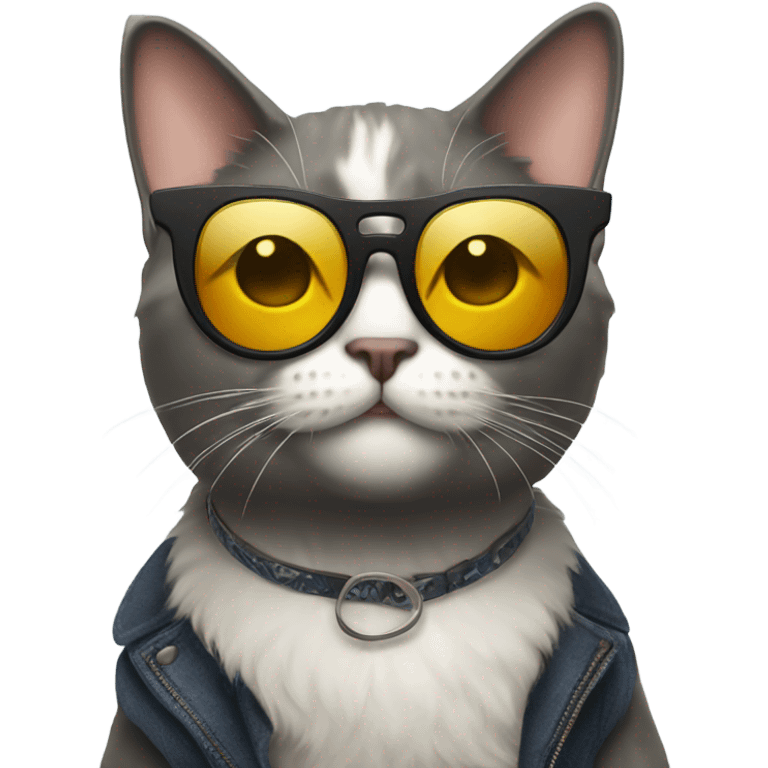 Cat with sunglasses emoji