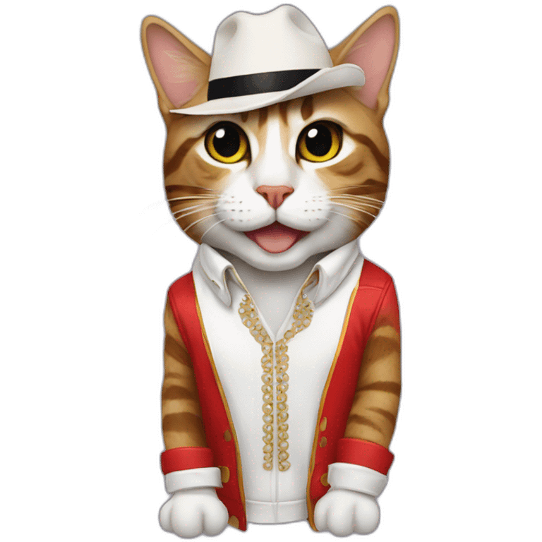 Cat with michael jackson outfit emoji