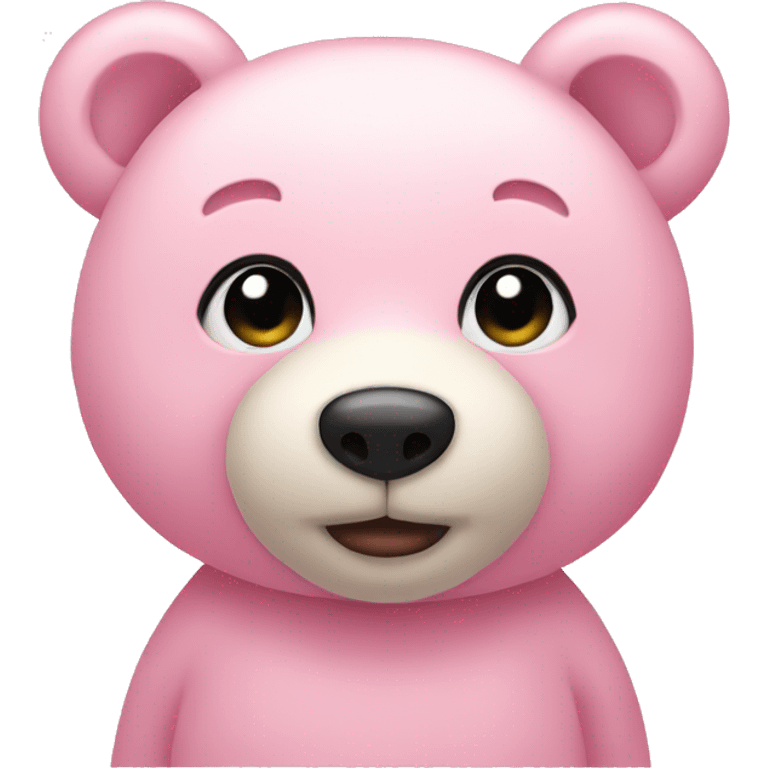 pastel pink teddy bear emoji