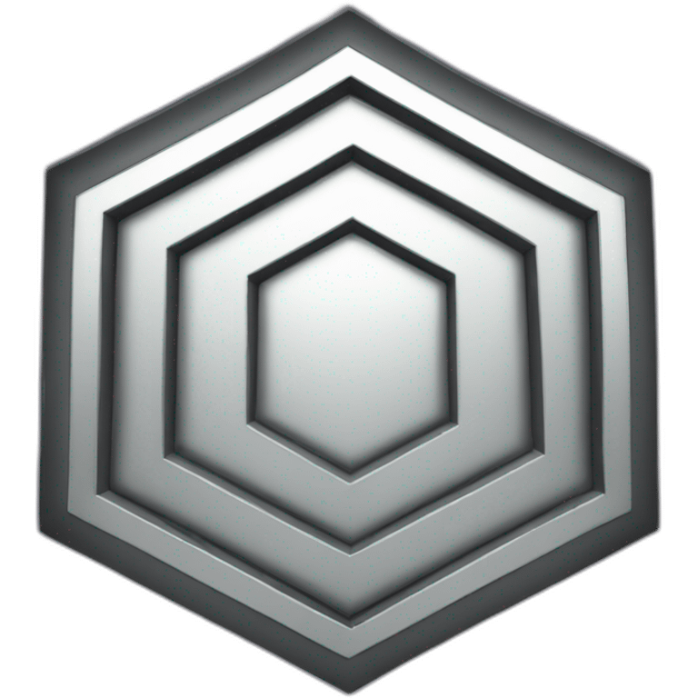 platinum hexagon insignia emoji