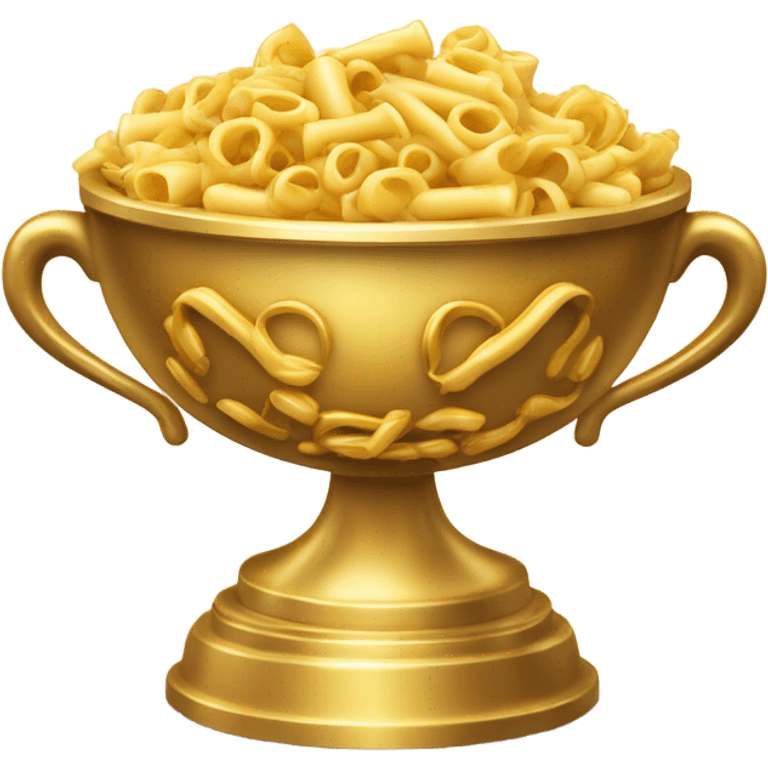 Bowl of Macaroni Golden Trophy with no writing on it emoji