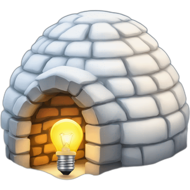 igloo with bulb outside emoji