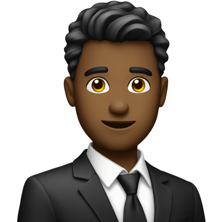 formal young man with phone emoji