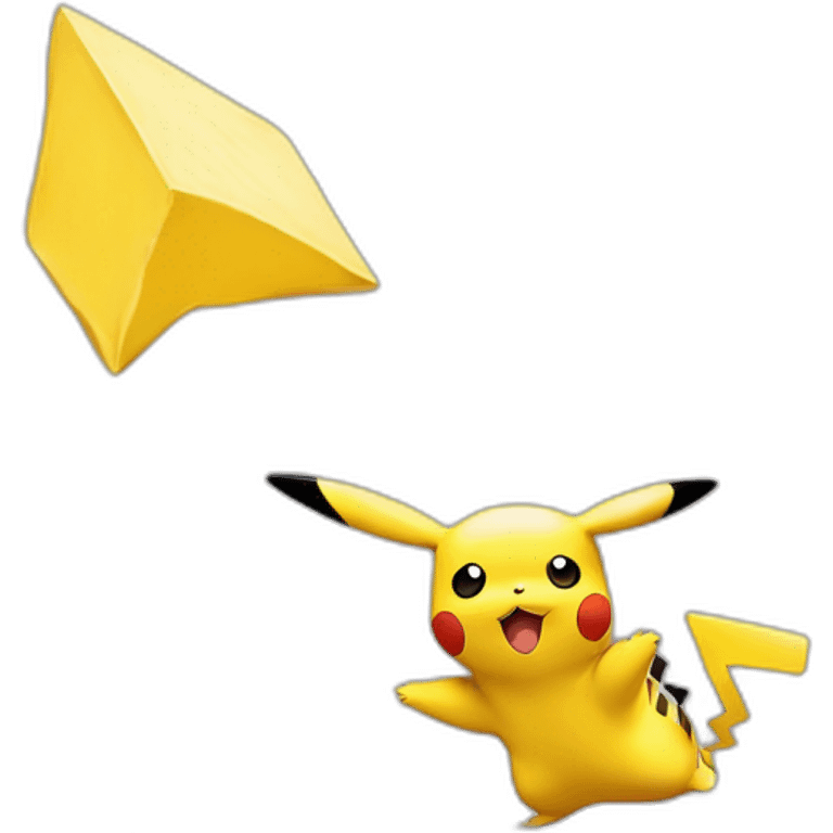 Pikachu qui danse dans un lit avec un evolie emoji