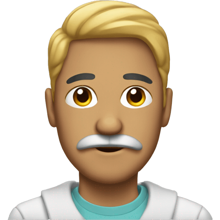 man with sweatshirt and moustache emoji