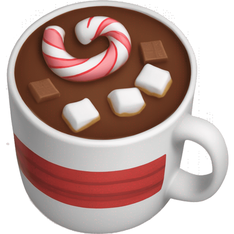 Hot cocoa with candy canes emoji