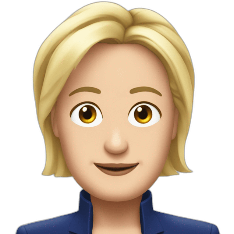 Macron embrasse marine le pen emoji