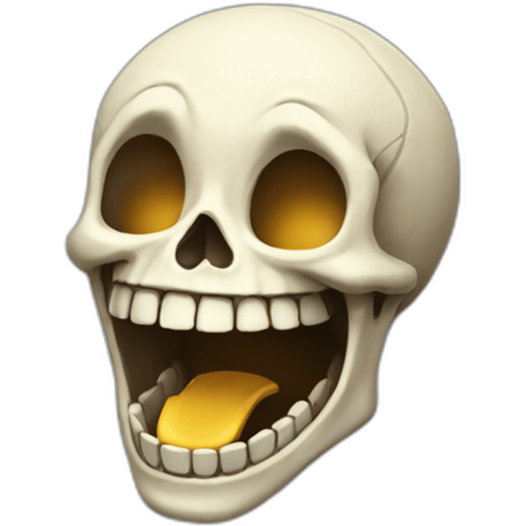 skeleton laughing simple emoji