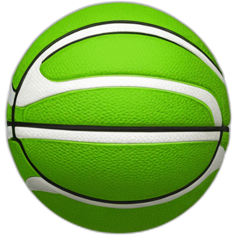 Pelota basquet verde con animación  emoji