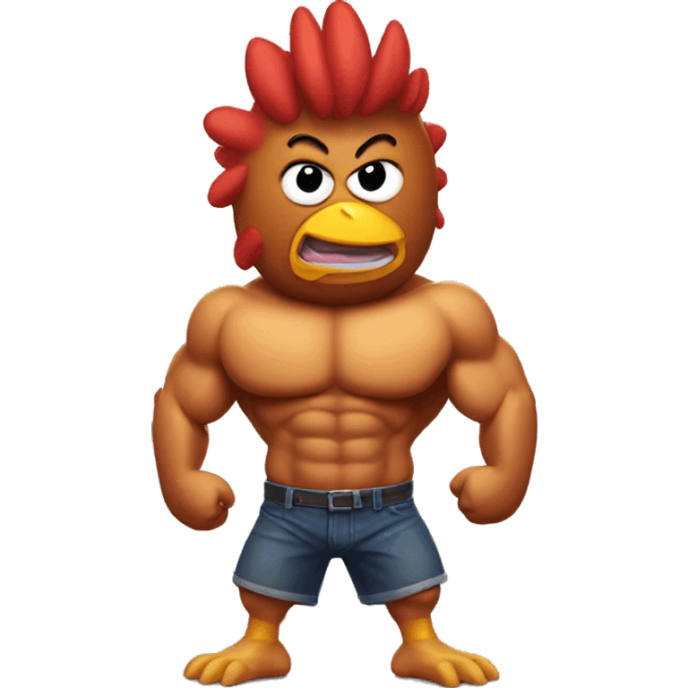 muscle boy chicken emoji