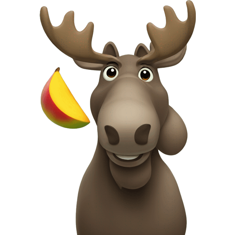 Moose with a mango emoji