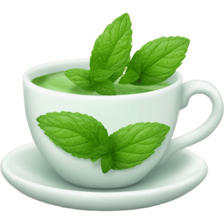 Tea with mint leaves  emoji