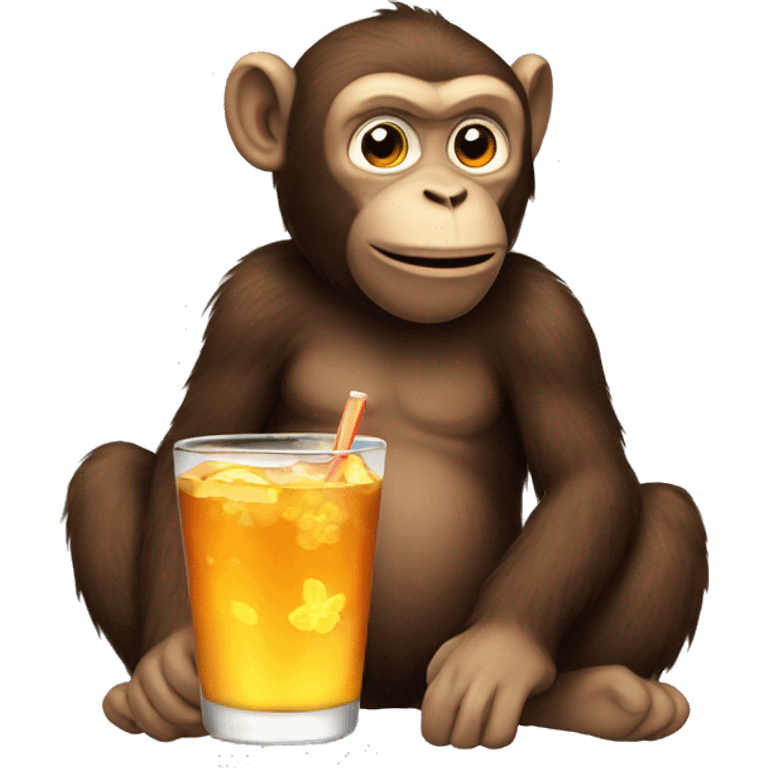 Monkey drink bear  emoji