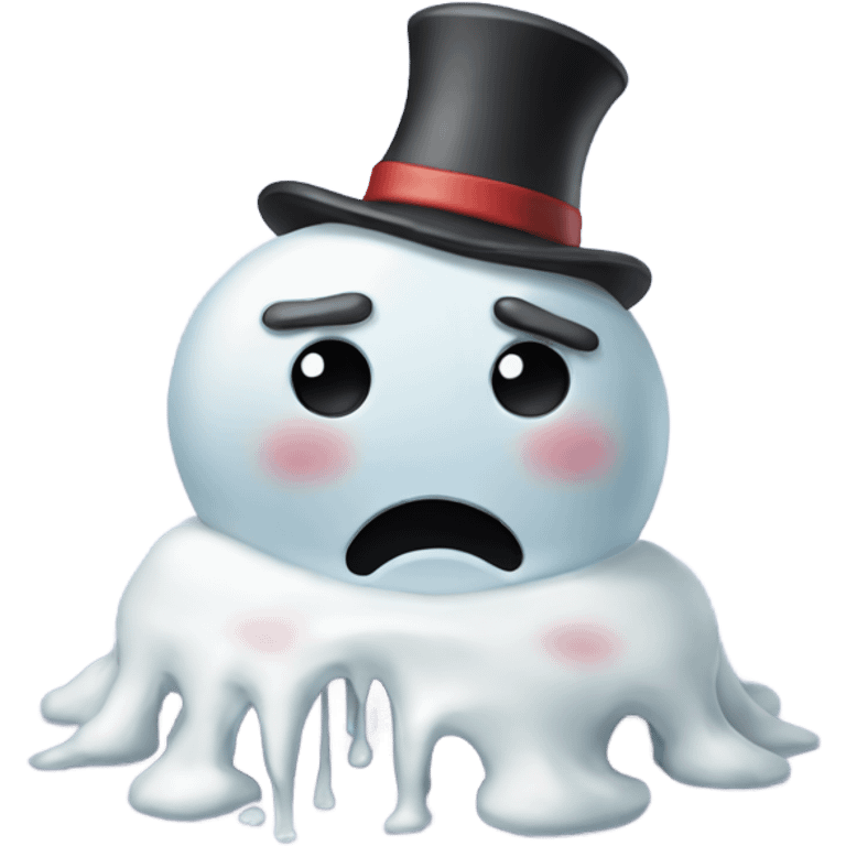 Sad Melting snowman emoji