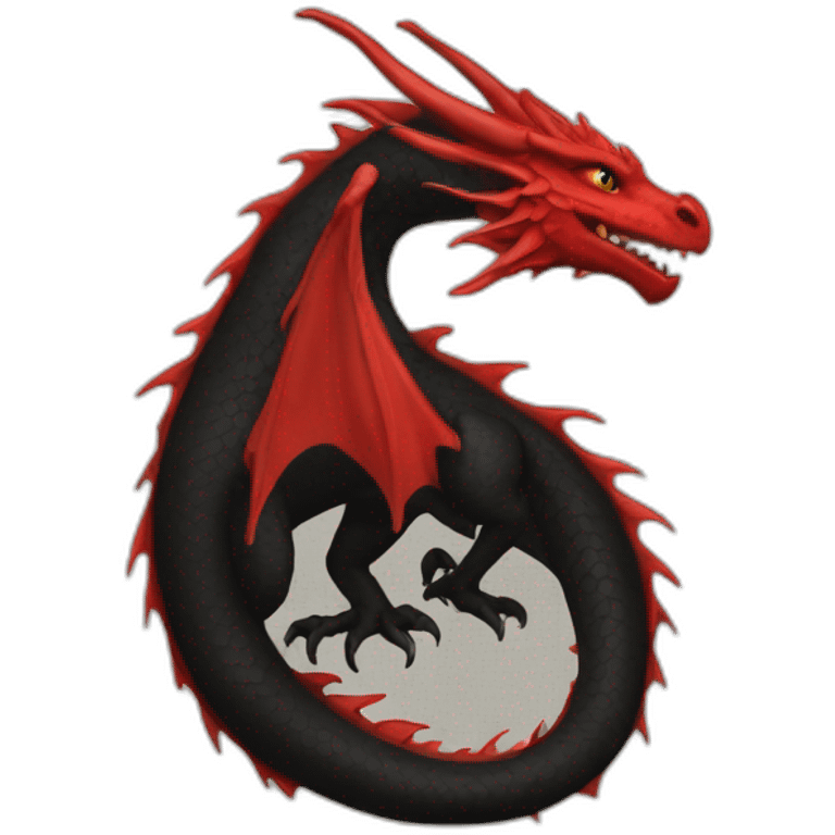 Red and Black dragon emoji