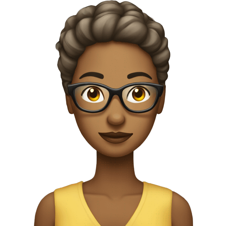 Femme élégante avec des lunettes de soleil  emoji